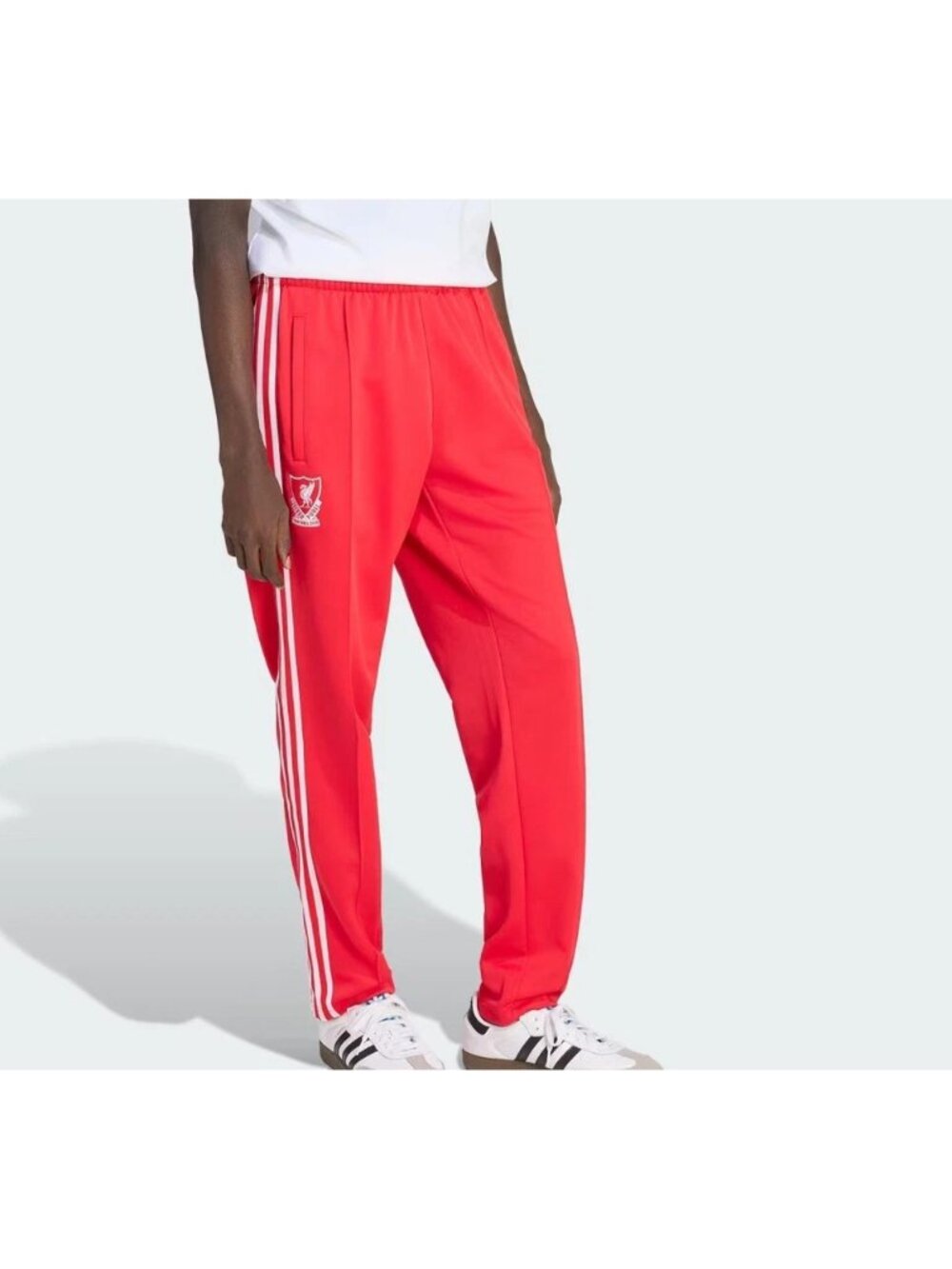 Men Adidas Liverpool FC Originals Track Pants Ruby Red Sweatpants JZ0139 Size L